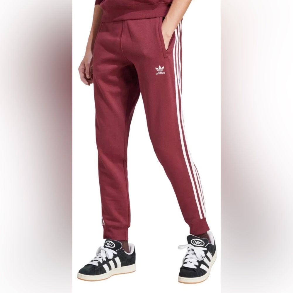 ADIDAS 3 Stripe Fleece Jogger Pants Adicolor Size S Mens Indigo Navy IM9319 NWT